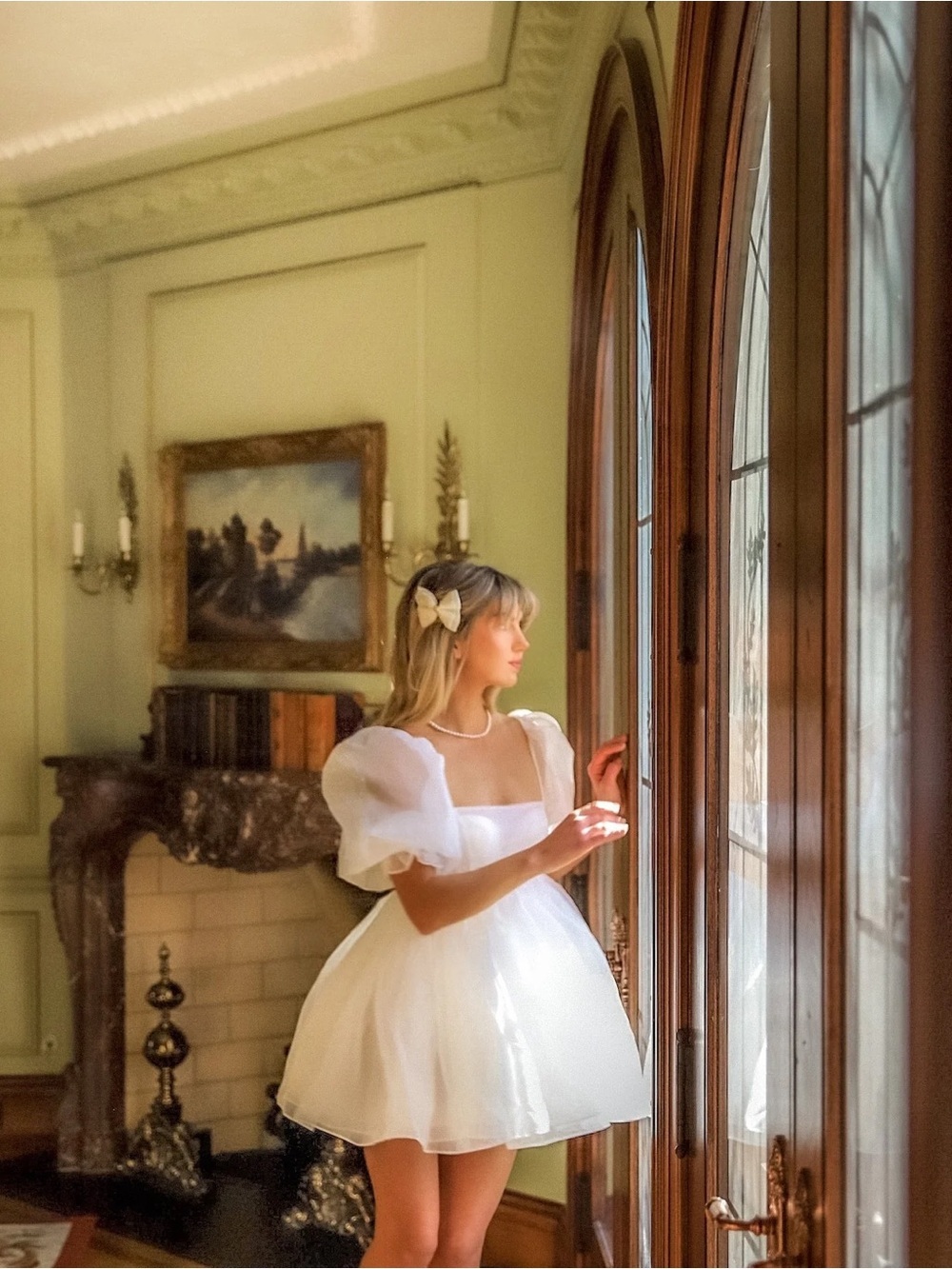 Selkie The Ivory Puff Dress - Picture 2 of 3